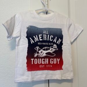 All American Kids T-Shirt - White and Red